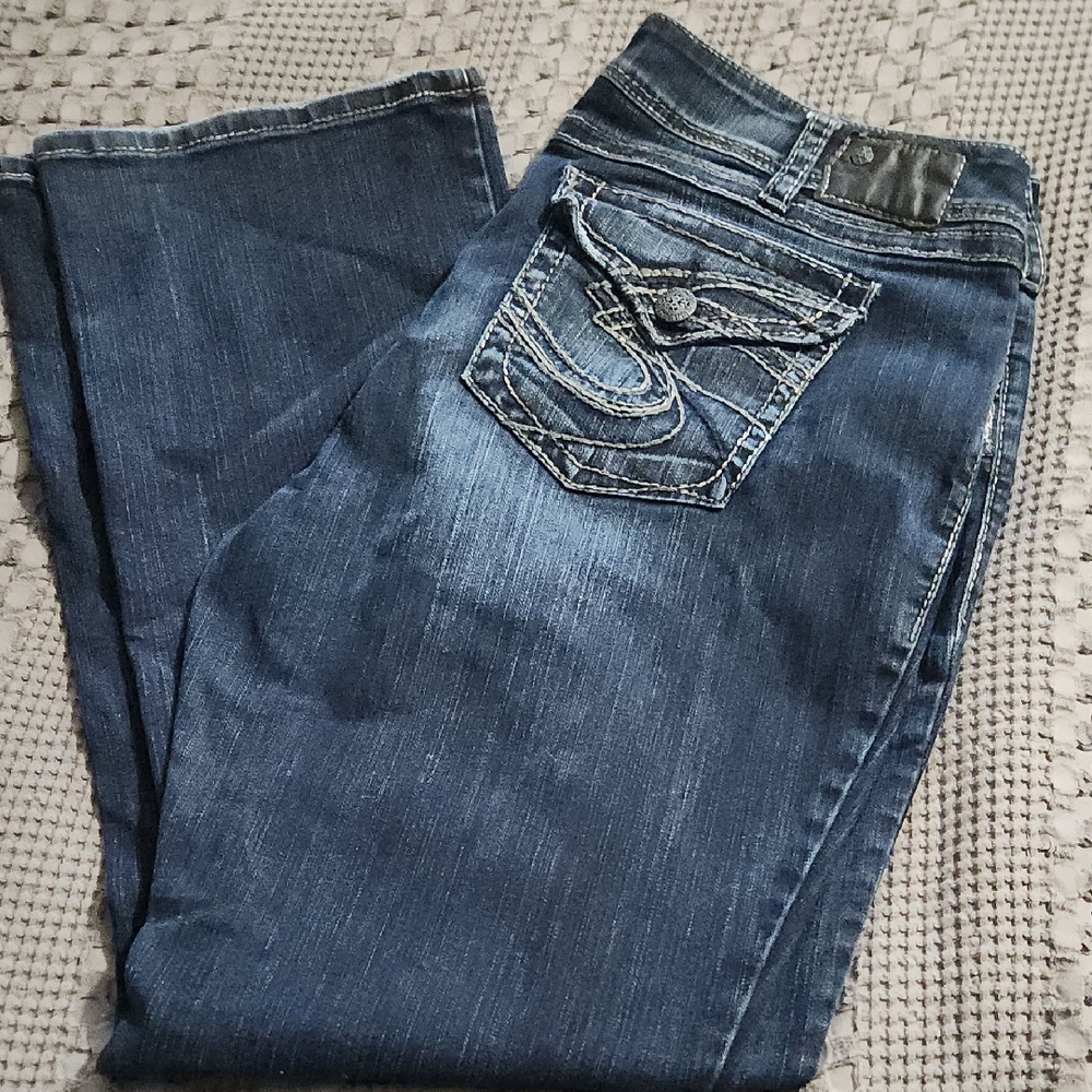 Silver Jeans Women's Dark Blue Boot Cut Jeans
